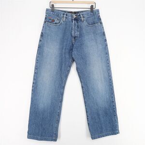 Energie Major Jeans Mens 30x28 Blue 100% Cotton Button Fly Made In Italy Hemmed*